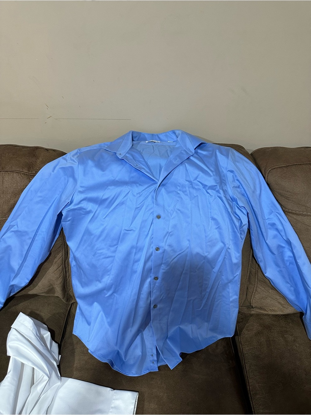 Calvin Klein Sky Blue Long-Sleeve Dress Shirt
